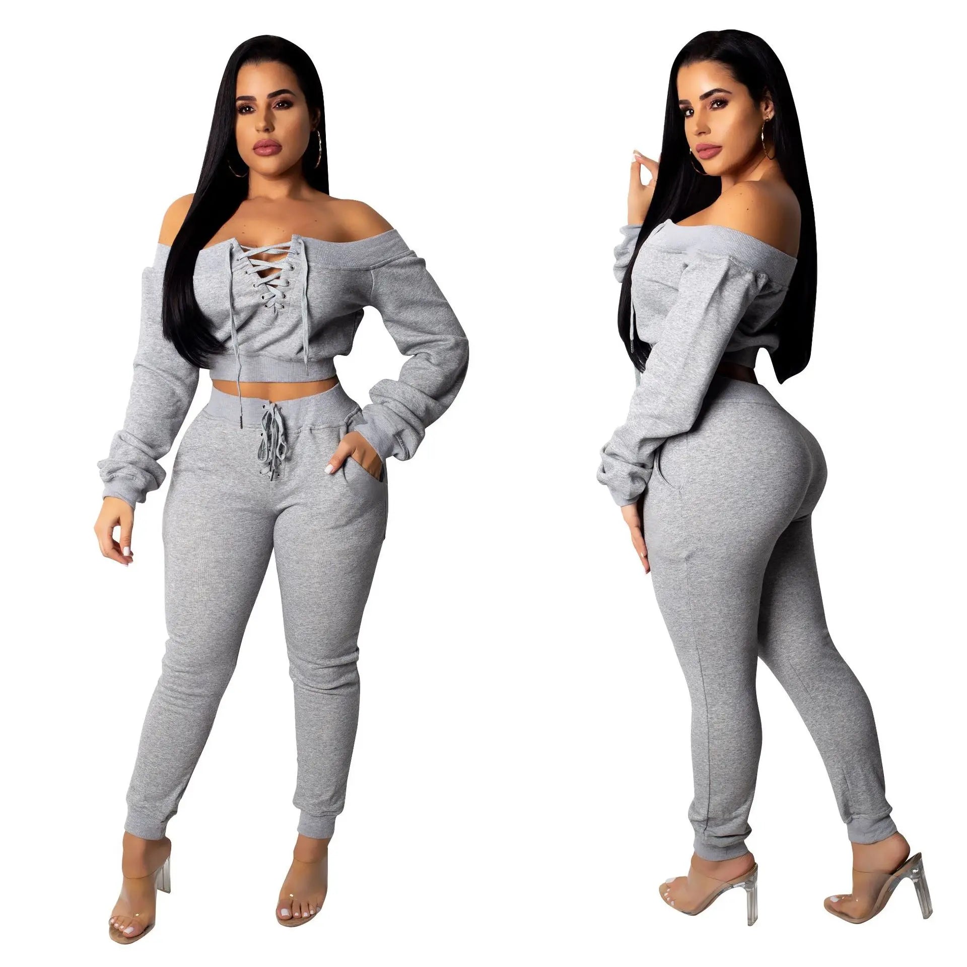 Tracksuit for Women Two Piece Set Long Sleeve Hoody Pants 2 Piece Set for Female Winter Two Pieces Sets Women'S Suits