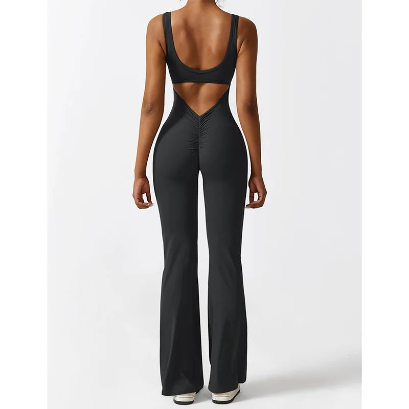 Knock Slim Fit Yoga Suits for Women, Tight, Sexy Back, Sports, Female Bodysuit, Jumpsuit, Knock, Spring, Summer