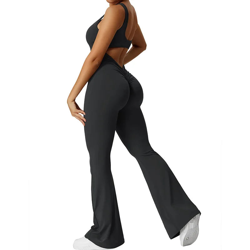 Knock Slim Fit Yoga Suits for Women, Tight, Sexy Back, Sports, Female Bodysuit, Jumpsuit, Knock, Spring, Summer